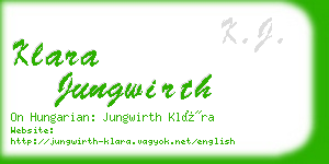 klara jungwirth business card